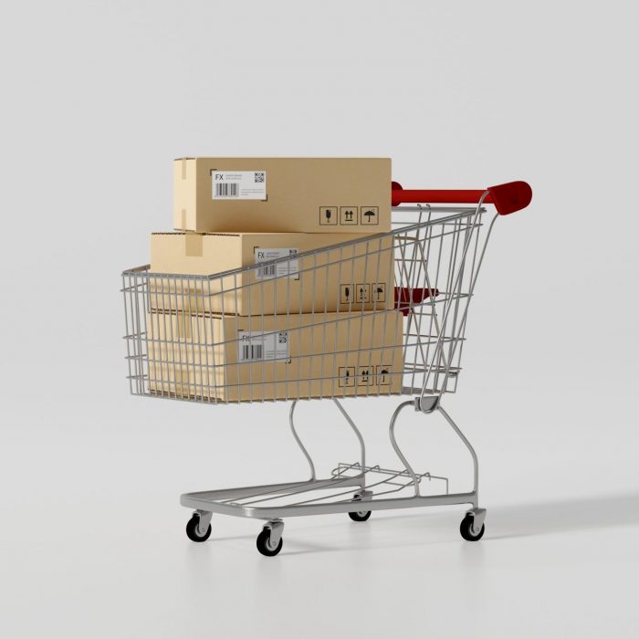 cardboard-parcel-boxes-shopping-cart-with-copy-space-white-background-shopping-delivery